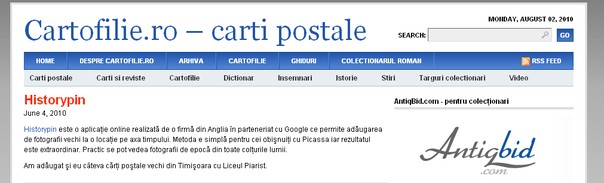 Cartofilie.ro – cărţi poştale