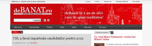 deBanat.ro – redesign