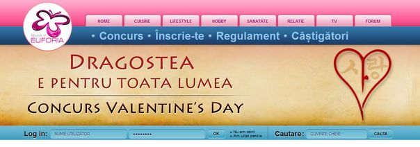 Concurs de Valentine’s Day pe Euforia.tv
